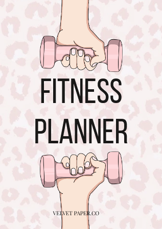 Leopard Pink Fitness Planner for Women, Workout and Meal Tracker