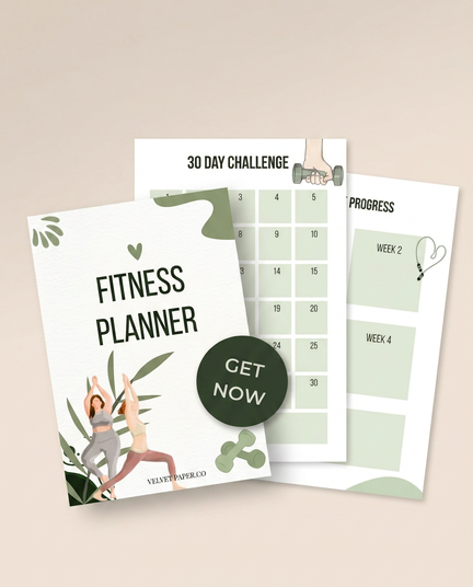 Fitness Planner for Women, Workout, Meal & Habit Tracker for Weight Loss & Wellness